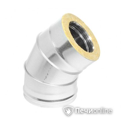Колено 135° (45°) Теплов и Сухов Отвод Термо 45* ОТ-Р 430-0.5/оцинковка D115/180 в Лесному