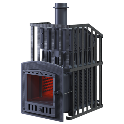Дровяная печь-каменка Гефест Гром Ураган 30 (П2) в Лесному