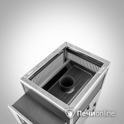 Дровяная банная печь Радуга ПБ-21 (встроенный теплообменник) 6 мм прочистная дверца в Лесному
