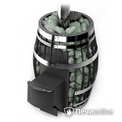 Дровяная банная печь TMF Саяны XXL 2015 Inox с закрытой каменкой и теплообменником дверь антрацит в Лесному